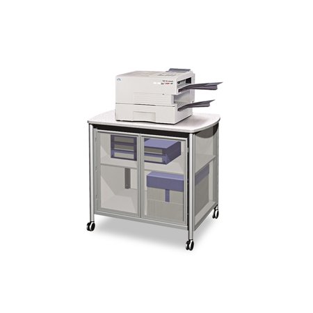 SAFCO Impromptu Deluxe Machine Stand w/Doors, 34.75w x 25.5d x 30.75h, Gray 1859GR